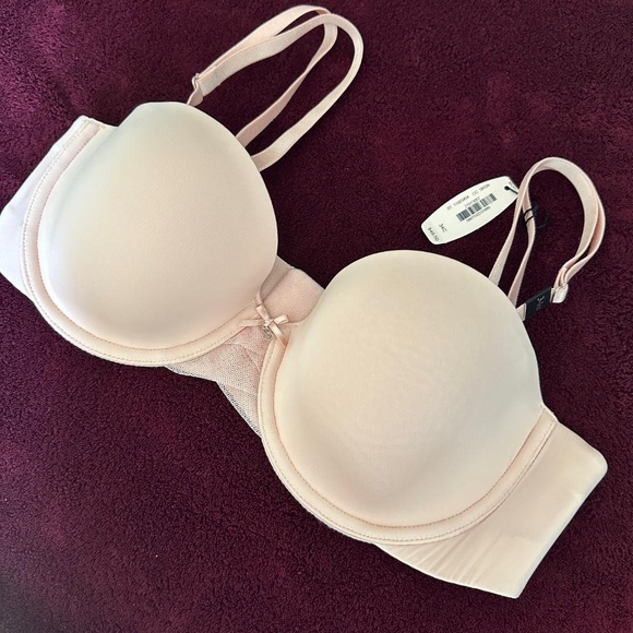 VICTORIA’S SECRET (New) Women’s 34C Blush Pink Lined Underwire Strapless Bra - Picture 1 of 10
